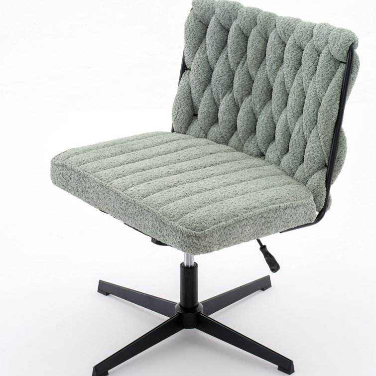 Velvet armless desk online chair